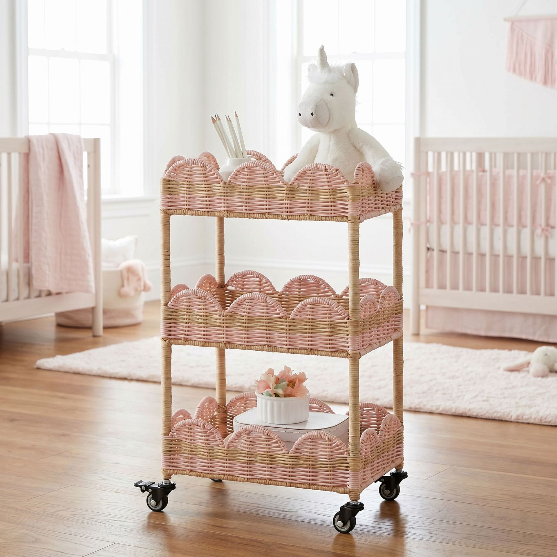 Baby Products Basket - Полка-корзина из искусственного ротанга для спальни,