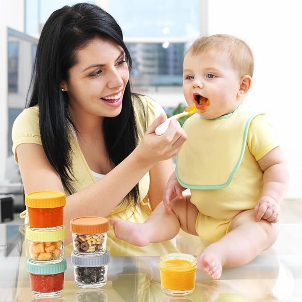 Baby Food Storage Jar - Набор из 6 многоразовых стеклянных баночек